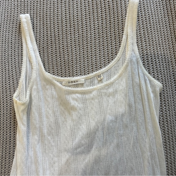 Doen Cynthia Pointelle Dress ~ Salt - Picture 4 of 5